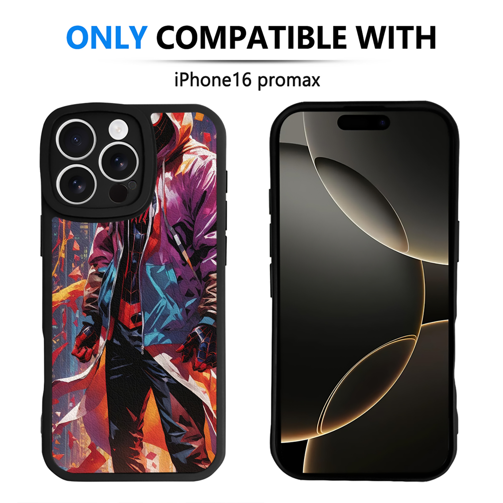 （画像用） Spider Man スパイダーマン 【iPhone 16シリーズ対応】シリコンスマホケース（レザー調） 材質：シリコン